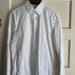 Express White Men's Casual Button-Down Shirt